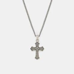 Silver Gothic Cross Necklace -SERGE DENIMES Shop Silver Gothic Cross Necklace White 1 7aa0675e 50e1 41a9 8890 fe5c5253be9e