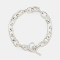Silver Heart T-Bar Bracelet -SERGE DENIMES Shop Silver Heart T Bar Bracelet Grey 1 00e704c8 dcb9 4c0a 92f6 ba376d7ce8af
