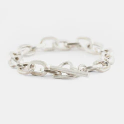 Silver Heart T-Bar Bracelet -SERGE DENIMES Shop Silver Heart T Bar Bracelet Grey 2