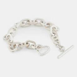 Silver Heart T-Bar Bracelet -SERGE DENIMES Shop Silver Heart T Bar Bracelet Grey 4 3fd51f7b 15d9 498b bb65 165e672e9205