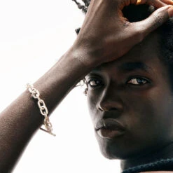 Silver Heart T-Bar Bracelet -SERGE DENIMES Shop Silver Heart T Bar Bracelet2