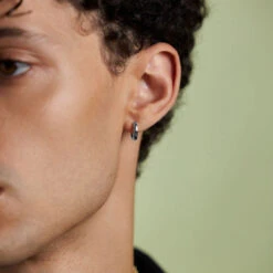 Silver Huggie Earring -SERGE DENIMES Shop Silver Huggie Earring