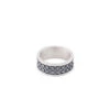 Silver Jacquard Ring 2 Silver Jacquard Ring -SERGE DENIMES Shop Silver Jacquard Ring Tilt Product Shot White