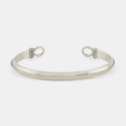 Silver Lasso Cuff 13 Silver Lasso Cuff -SERGE DENIMES Shop Silver Lasso Bangle Grey 1