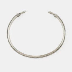 Silver Lasso Cuff 14 Silver Lasso Cuff -SERGE DENIMES Shop Silver Lasso Bangle Grey 2