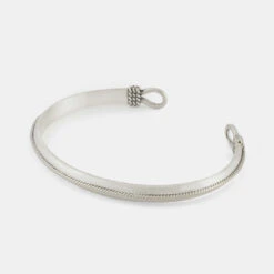 Silver Lasso Cuff 15 Silver Lasso Cuff -SERGE DENIMES Shop Silver Lasso Bangle Grey 3