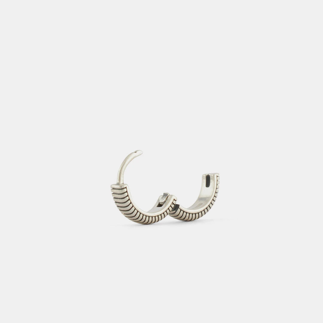 Silver Lasso Hoop Earring 7 Silver Lasso Hoop Earring - Image 5