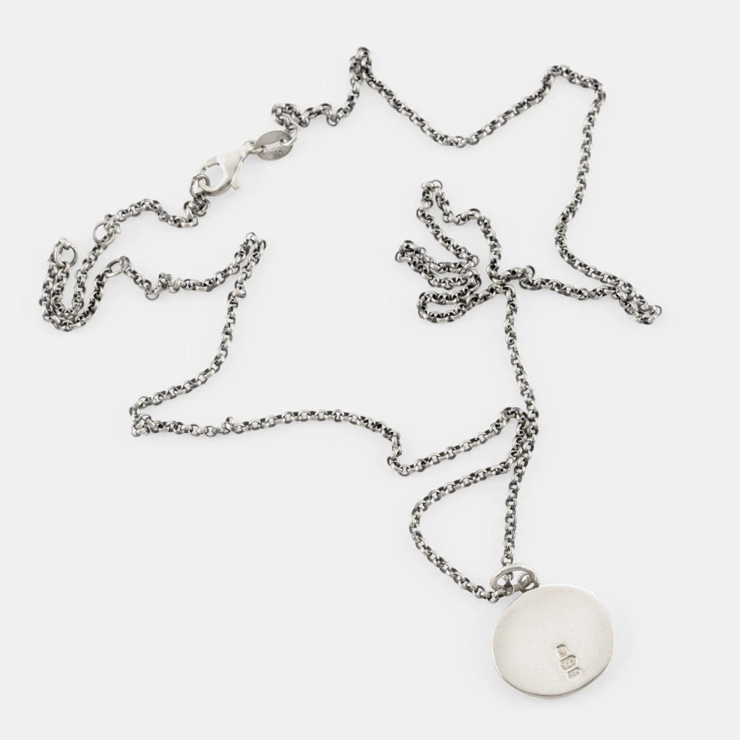 Silver Minimal Hallmark Necklace 6 Silver Minimal Hallmark Necklace - Image 4