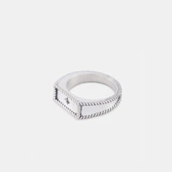 Silver Moonlight Ring 13 Silver Moonlight Ring -SERGE DENIMES Shop Silver Moonlight Ring Product Shot Tilt 2 Grey