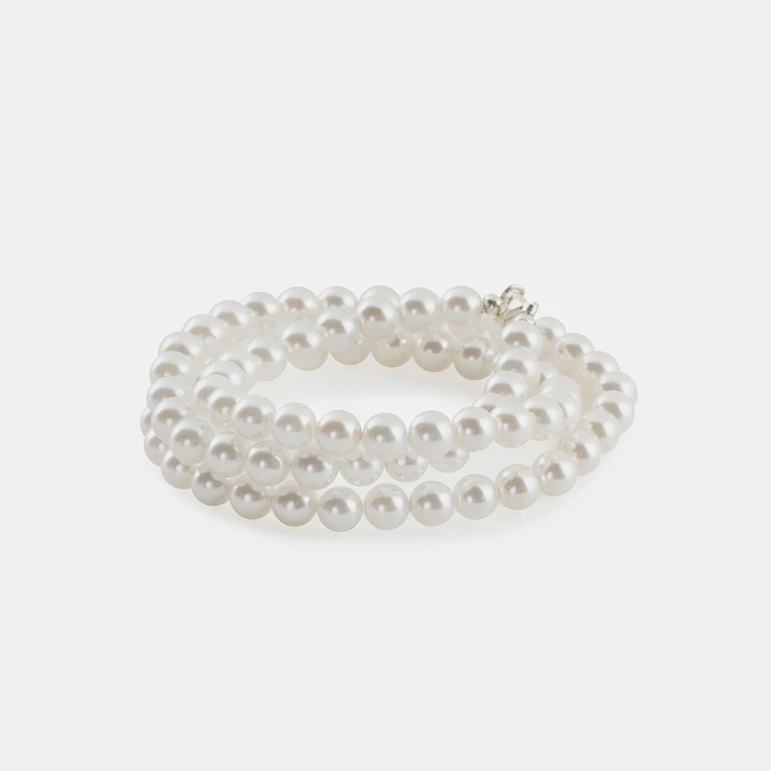 Silver Pearl Necklace 7 Silver Pearl Necklace - Image 5