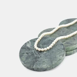 Silver Pearl Necklace 18 Silver Pearl Necklace -SERGE DENIMES Shop Silver Pearl Necklace Grey PP