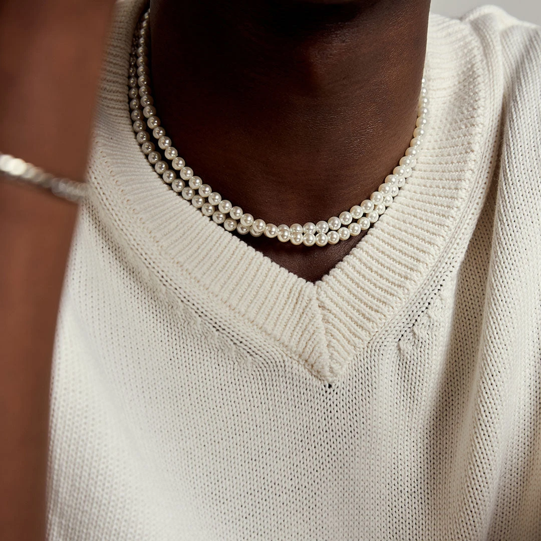 Silver Pearl Necklace 10 Silver Pearl Necklace - Image 8