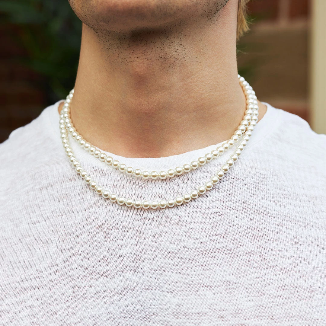 Silver Pearl Necklace 11 Silver Pearl Necklace - Image 9