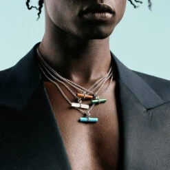 Silver Tigers Eye T-Bar Necklace 13 Silver Tigers Eye T-Bar Necklace -SERGE DENIMES Shop Silver Perle Stone T bar Necklaces 28397dc3 9b35 420b aba9 80f412822258