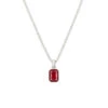 Silver Red Blush Necklace - Limited Edition -SERGE DENIMES Shop Silver Red Blush Necklace White 1