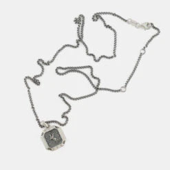 Silver Rodeo Necklace 15 Silver Rodeo Necklace -SERGE DENIMES Shop Silver Rodeo Necklace Product Shot 3 Grey