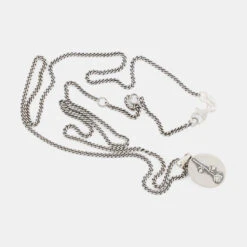 Silver Rose Necklace 15 Silver Rose Necklace -SERGE DENIMES Shop Silver Rose Necklace Grey 3