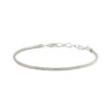 Silver Rounded Snake Chain Bracelet -SERGE DENIMES Shop Silver Rounded Snake Chain Bracelet White 1 1