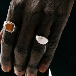 Silver Garnet Birthstone Ring -SERGE DENIMES Shop Silver Ruby Garnet Birthstone Ring Model Shot 905771c1 2d2e 490c acac 40891b102301