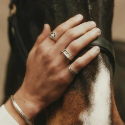 Silver Moonlight Ring 15 Silver Moonlight Ring -SERGE DENIMES Shop Silver Sheriff Moonlight Wild West Ring2