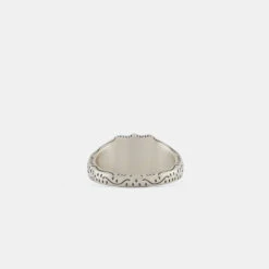 Silver Shield Ring -SERGE DENIMES Shop Silver Shield Ring White 4