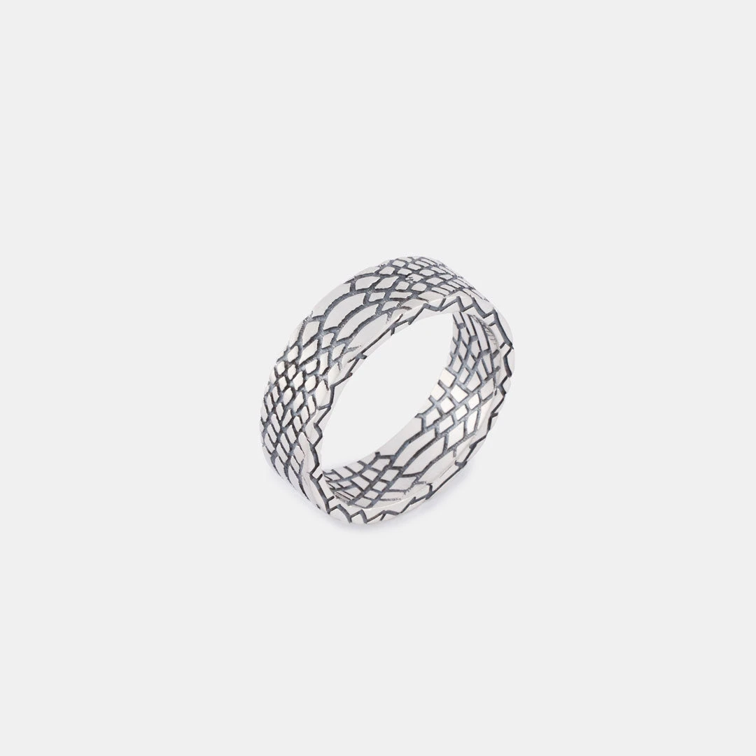 Silver Snake Skin Ring 6 Silver Snake Skin Ring - Image 4