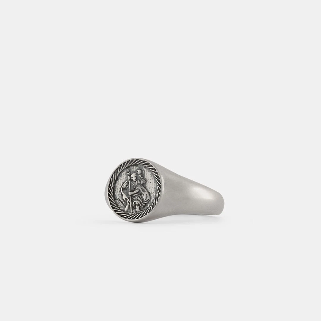 Silver St Christopher Ring 8 Silver St Christopher Ring - Image 6