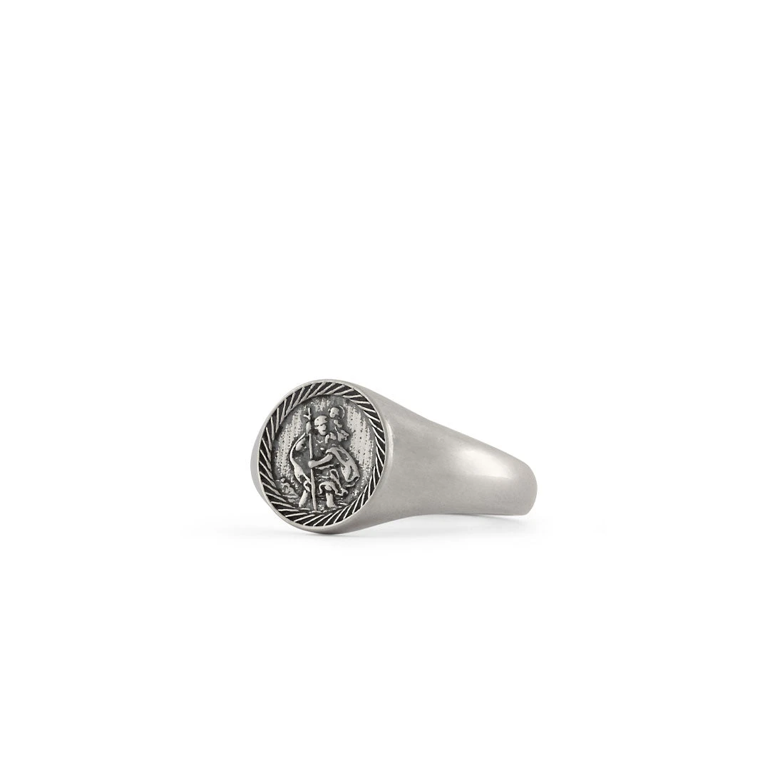 Silver St Christopher Ring 4 Silver St Christopher Ring - Image 2