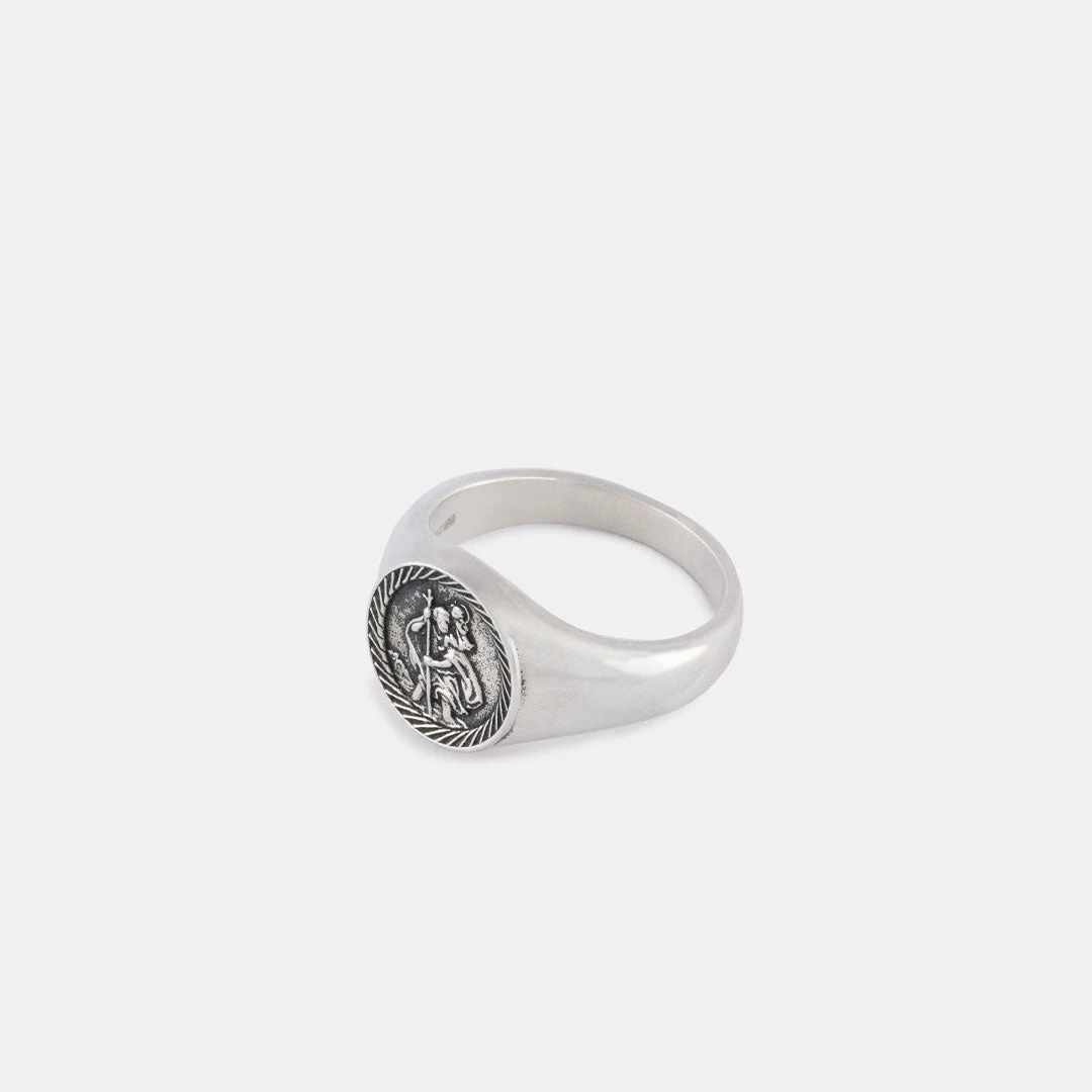 Silver St Christopher Ring 6 Silver St Christopher Ring - Image 4