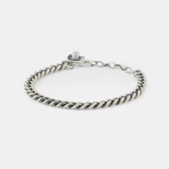 Silver Stetson Bracelet -SERGE DENIMES Shop Silver Stetson Bracelet Grey 2