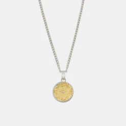 Silver Sundown Necklace 12 Silver Sundown Necklace -SERGE DENIMES Shop Silver Sundown Necklace Grey 1 1