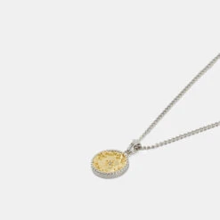 Silver Sundown Necklace 13 Silver Sundown Necklace -SERGE DENIMES Shop Silver Sundown Necklace Grey 2