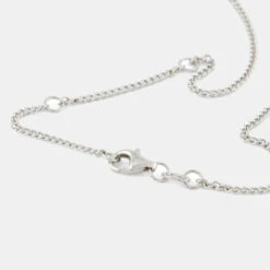 Silver Sundown Necklace 15 Silver Sundown Necklace -SERGE DENIMES Shop Silver Sundown Necklace Grey 4