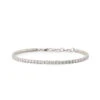 Silver Tennis Chain Bracelet 1 Silver Tennis Chain Bracelet -SERGE DENIMES Shop Silver Tennis Chain Bracelet White 1