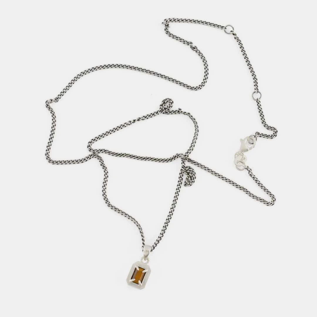 Silver Tigers Eye Blush Necklace 7 Silver Tigers Eye Blush Necklace - Image 5