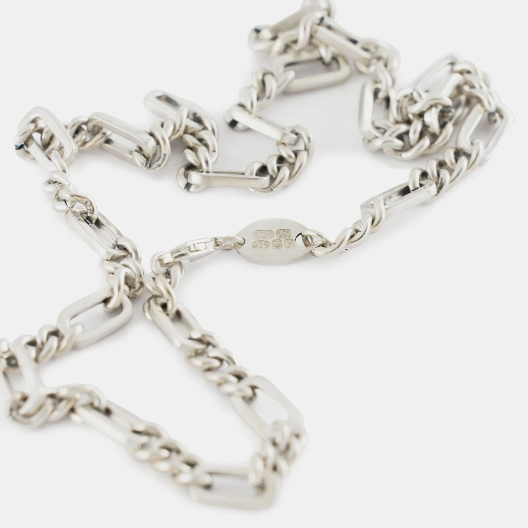 Silver Track Chain Necklace 4 Silver Track Chain Necklace - Image 2