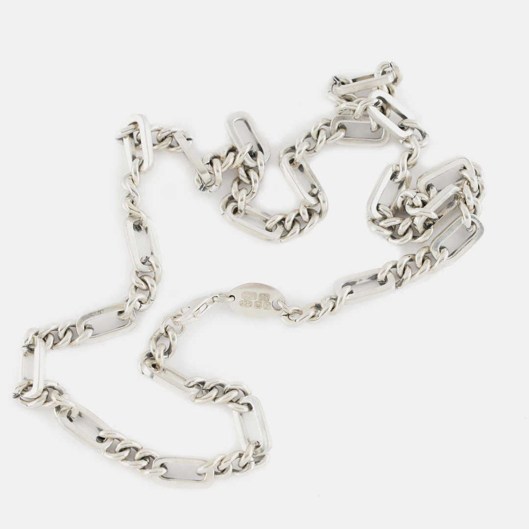Silver Track Chain Necklace 9 Silver Track Chain Necklace - Image 7