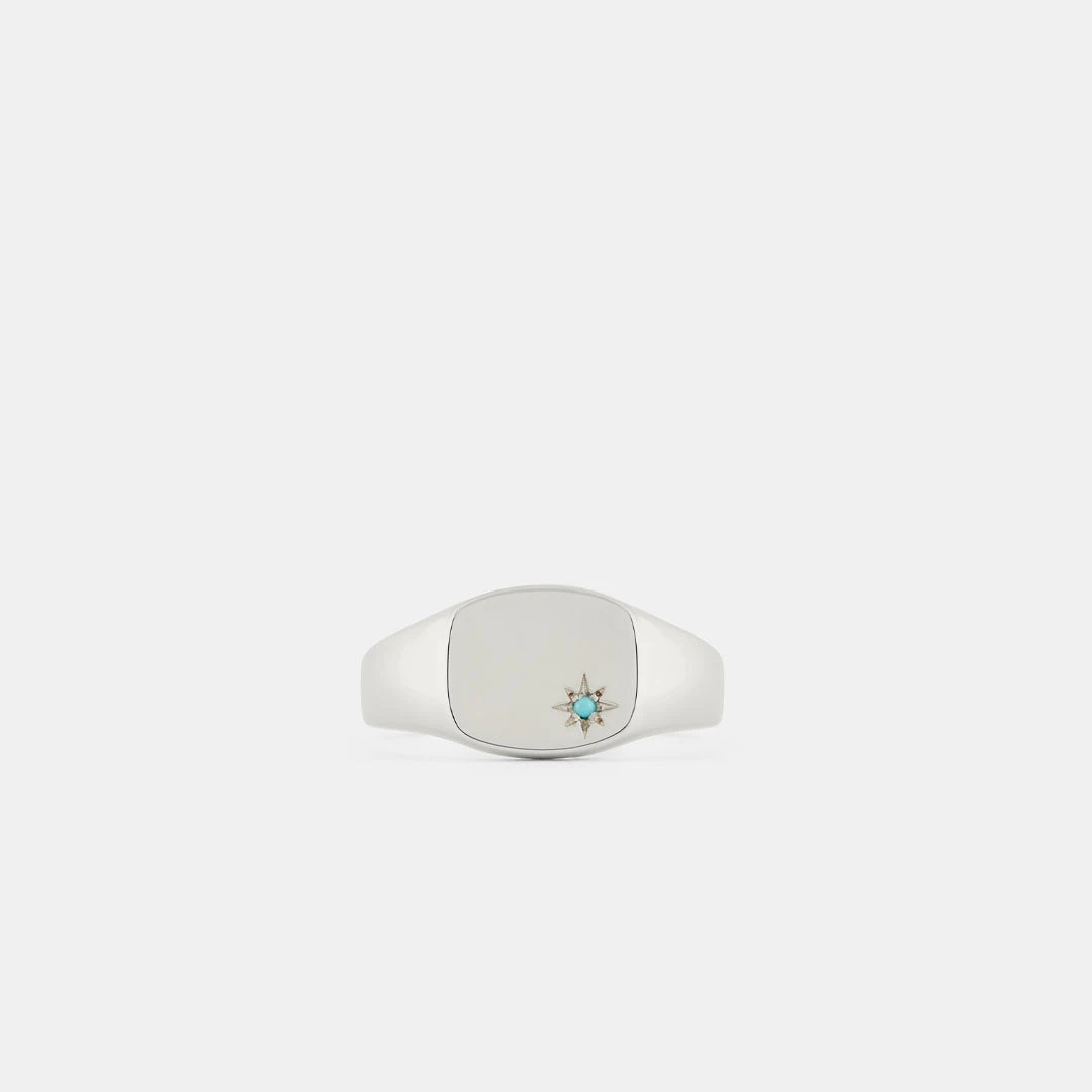 Silver Turquoise Birthstone Ring 3 Silver Turquoise Birthstone Ring