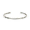 Silver Twist Cuff 1 Silver Twist Cuff -SERGE DENIMES Shop Silver Twist Bangle White 1