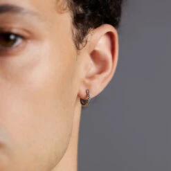 Silver Twist Hoop Earring 16 Silver Twist Hoop Earring -SERGE DENIMES Shop Silver Twist Hoop Earring Model 2023