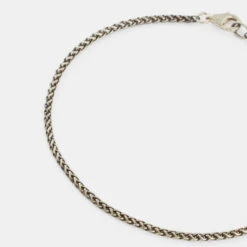 Silver Wheat Chain Bracelet 13 Silver Wheat Chain Bracelet -SERGE DENIMES Shop Silver Wheat Bracelet Grey 3