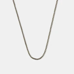 Silver Wheat Chain 12 Silver Wheat Chain -SERGE DENIMES Shop Silver Wheat Chain Grey 1